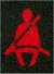 Symbol Gurtwarnung